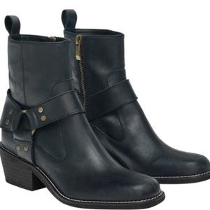 Zara Leather Moto Boots